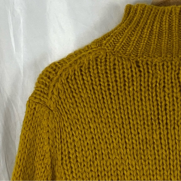Massimo Dutti Mustard Yellow Turtleneck Sweater Size Small - Picture 11 of 16